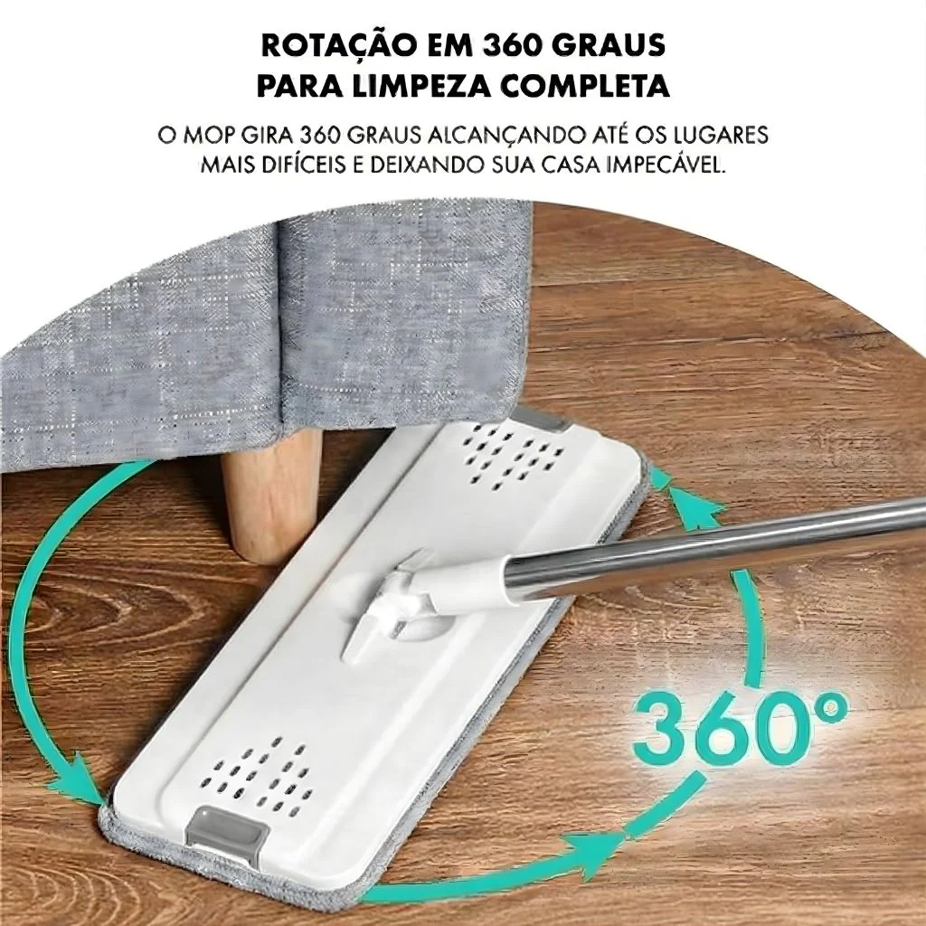 Flat Mop 360° Lava e Seca Com Balde - Image 5